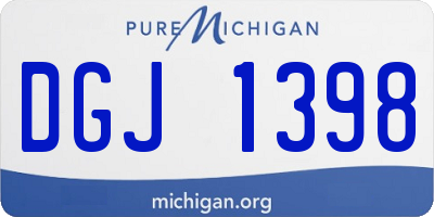 MI license plate DGJ1398