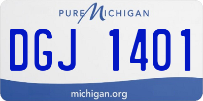 MI license plate DGJ1401