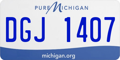 MI license plate DGJ1407