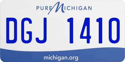 MI license plate DGJ1410