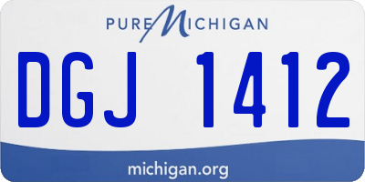 MI license plate DGJ1412