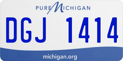 MI license plate DGJ1414