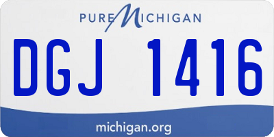MI license plate DGJ1416