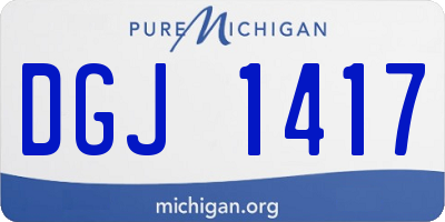 MI license plate DGJ1417