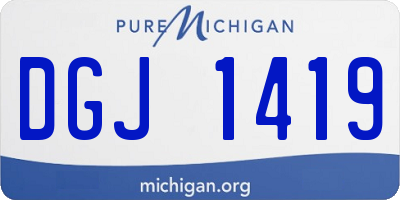 MI license plate DGJ1419