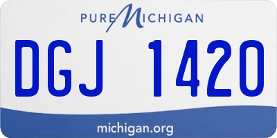MI license plate DGJ1420