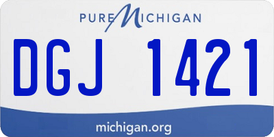 MI license plate DGJ1421