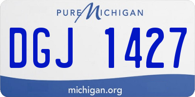 MI license plate DGJ1427