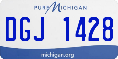 MI license plate DGJ1428