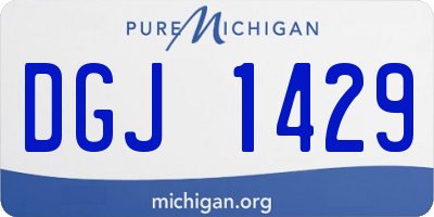 MI license plate DGJ1429
