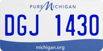 MI license plate DGJ1430