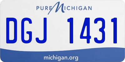 MI license plate DGJ1431