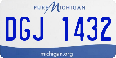 MI license plate DGJ1432