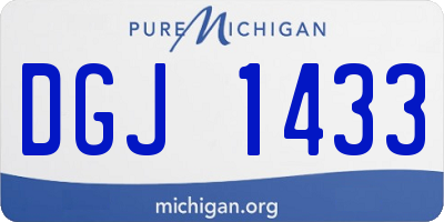 MI license plate DGJ1433