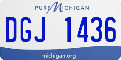 MI license plate DGJ1436