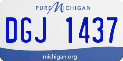 MI license plate DGJ1437