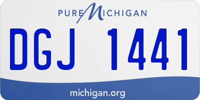 MI license plate DGJ1441