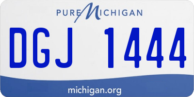 MI license plate DGJ1444