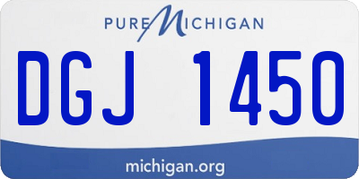 MI license plate DGJ1450