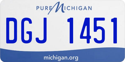 MI license plate DGJ1451