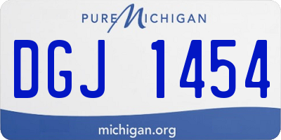 MI license plate DGJ1454