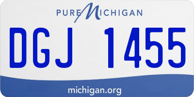 MI license plate DGJ1455