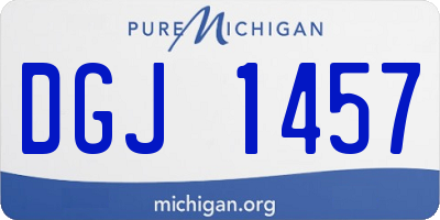 MI license plate DGJ1457