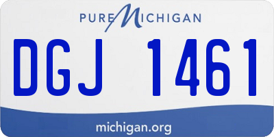 MI license plate DGJ1461