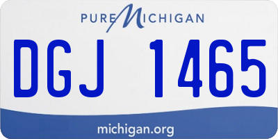 MI license plate DGJ1465
