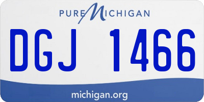 MI license plate DGJ1466