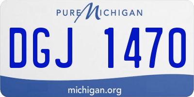 MI license plate DGJ1470