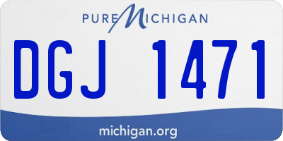 MI license plate DGJ1471
