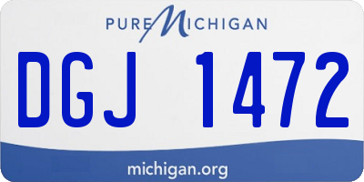 MI license plate DGJ1472