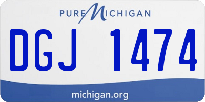 MI license plate DGJ1474