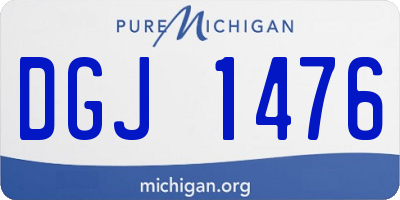 MI license plate DGJ1476