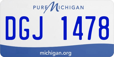 MI license plate DGJ1478