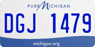 MI license plate DGJ1479