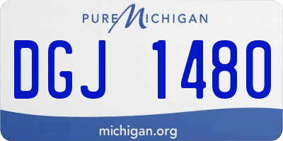 MI license plate DGJ1480