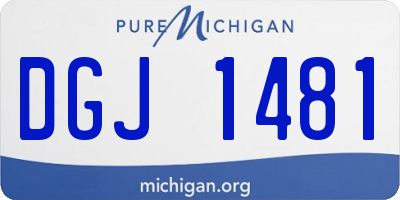 MI license plate DGJ1481
