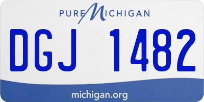 MI license plate DGJ1482
