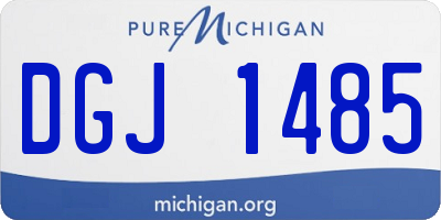 MI license plate DGJ1485