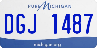 MI license plate DGJ1487