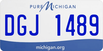 MI license plate DGJ1489