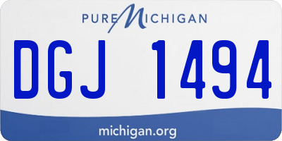 MI license plate DGJ1494