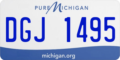 MI license plate DGJ1495