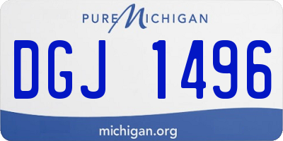 MI license plate DGJ1496