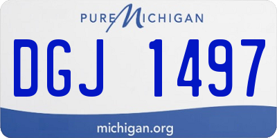 MI license plate DGJ1497