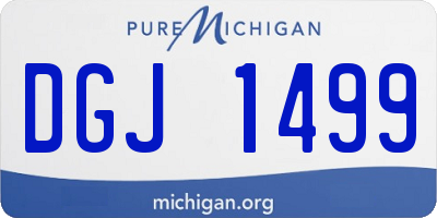MI license plate DGJ1499