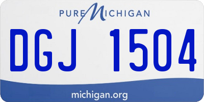 MI license plate DGJ1504