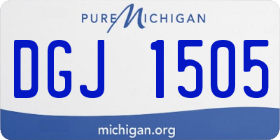 MI license plate DGJ1505